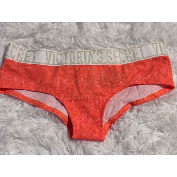 Victoria's Secret panty cheeky orange and sparkles size small BNWT - Picture 2 of 8